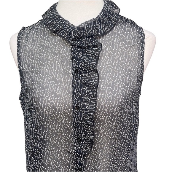 CAbi Music Note Print Blouse - Picture 4 of 9